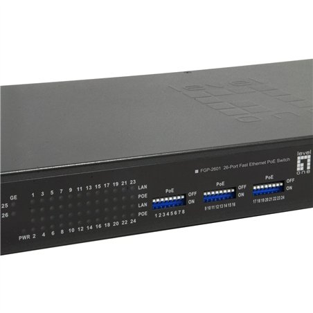 LevelOne FGP-2601W150 26-Port-Fast Ethernet-PoE-Switch