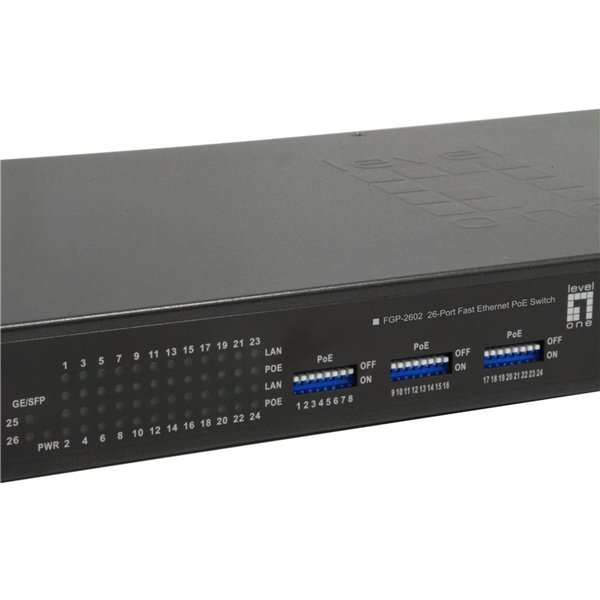 LevelOne FGP-2602W380 26-Port-Fast Ethernet-PoE-Switch