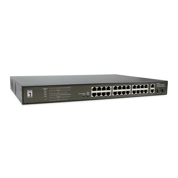 LevelOne FGP-2831 28-Port-Fast Ethernet-PoE-Switch
