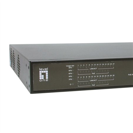 LevelOne FGP-2831 28-Port-Fast Ethernet-PoE-Switch