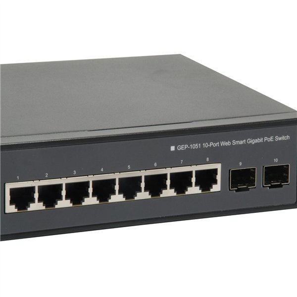 LevelOne GEP-1051 10-Port Smart-Gigabit-PoE-Switch