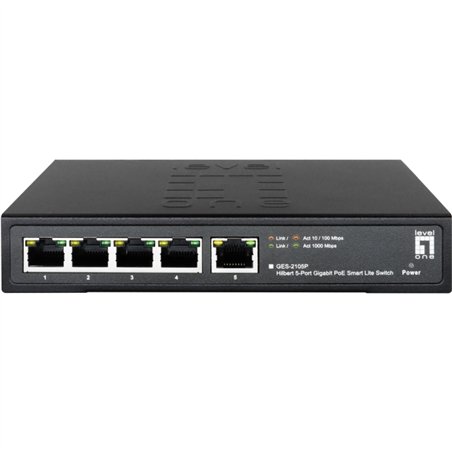 LevelOne GES-2105P Hilbert 5-Port Gigabit PoE Smart Switch