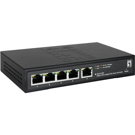 LevelOne GES-2105P Hilbert 5-Port Gigabit PoE Smart Switch