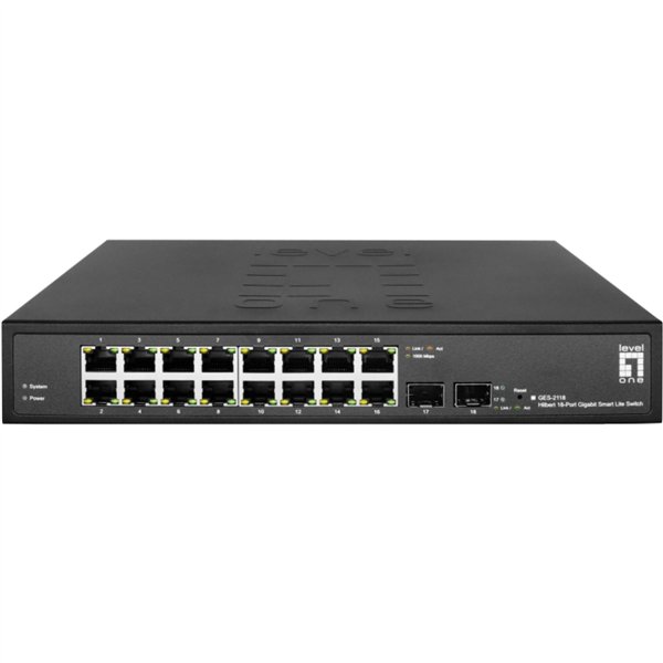 LevelOne GES-2118 Hilbert 18-Port Gigabit Smart Switch