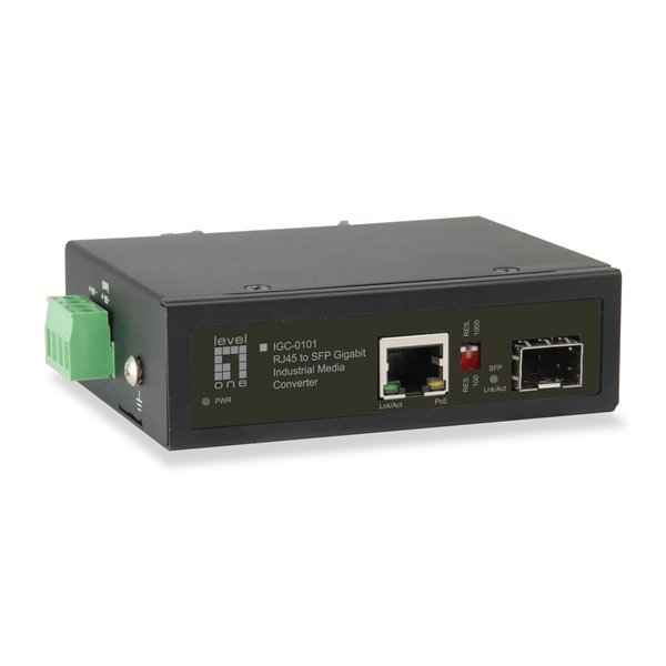 LevelOne IGC-0101 Industrial Gigabit RJ45 SFP convert. mult.