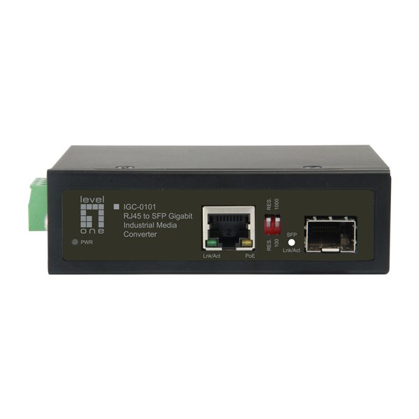 LevelOne IGC-0101 Industrial Gigabit RJ45 SFP convert. mult.