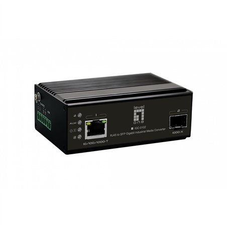 LevelOne IGC-0102 Industrial Gigabit RJ45 SFP convert. multi.