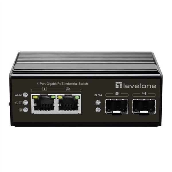 LevelOne IGP-0432 Industrial 4-Port Gigabit PoE Switch