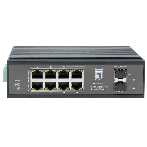 LevelOne IGP-1031 Industrial 10-Port Gigabit PoE Switch