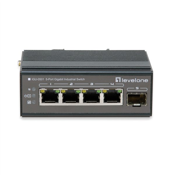 LevelOne IGU-0501 Industrial 5-Port-Gigabit-PoE-Switch