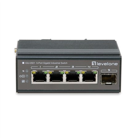 LevelOne IGU-0501 Industrial 5-Port-Gigabit-PoE-Switch