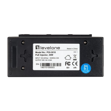 LevelOne POI-3010 Gigabit PoE Injektor, 802.3at/af
