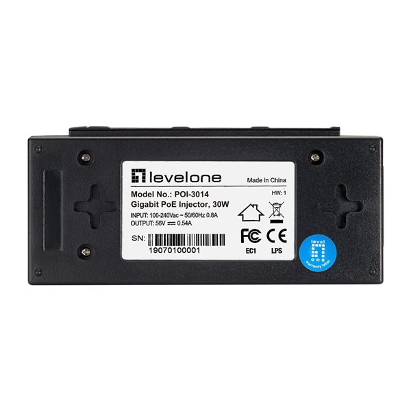 LevelOne POI-3014 Gigabit PoE Injektor, 30W