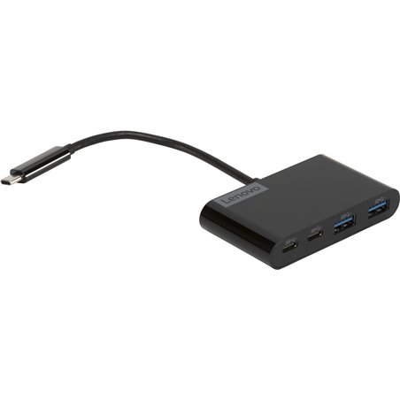 Lenovo Select USB tipo C 4-Port USB-Hub nero