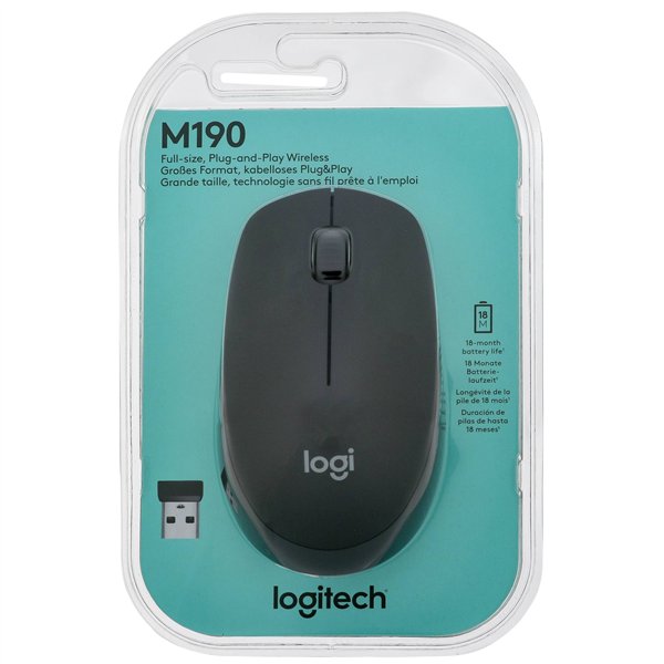 Logitech M190 antracite kabellose Maus