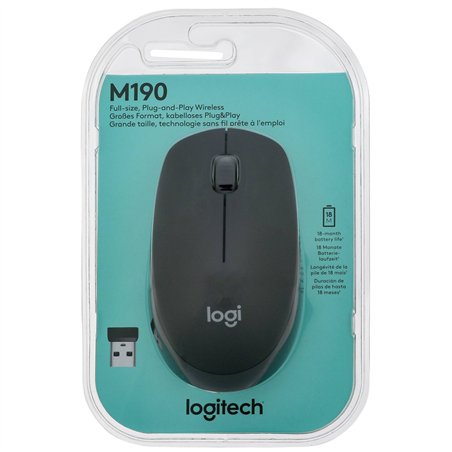 Logitech M190 antracite kabellose Maus