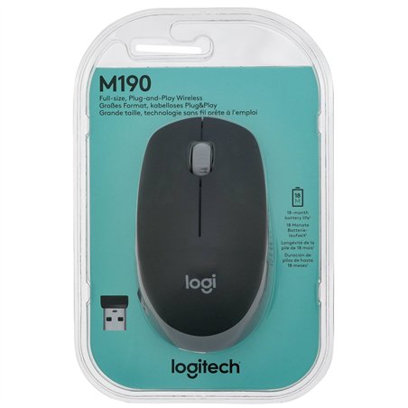 Logitech M190 grigio mouse wireless
