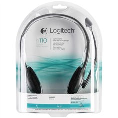 Logitech H 110 Stereo Headset argento retail