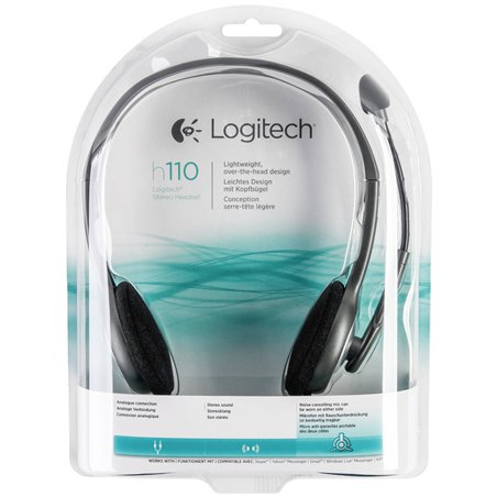Logitech H 110 Stereo Headset argento retail