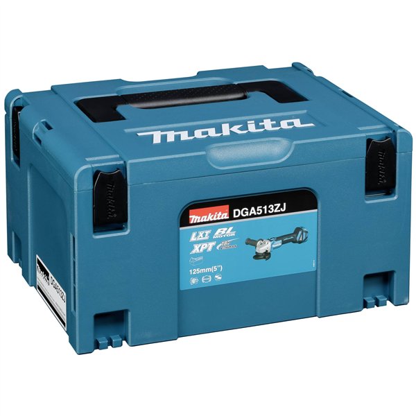 Makita DGA513ZJ angolare a batteria in Makpac