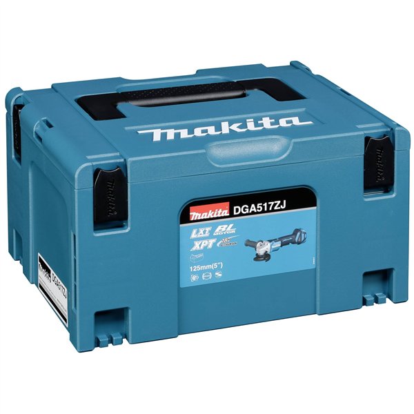Makita DGA517ZJ angolare a batteria in Makpac