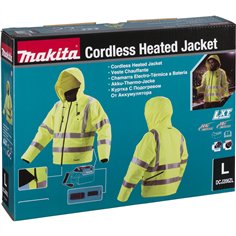 Makita DCJ206Z L giallo giacca termica a batteria