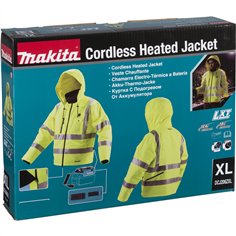 Makita DCJ206Z XL giallo giacca termica a batteria