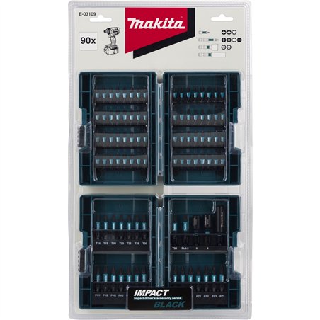 Makita E-03109 Impact Black set punte 90 pz.