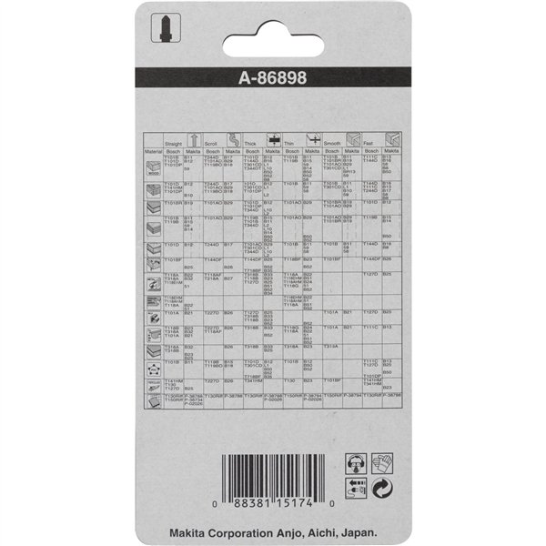 Makita A-86898 lame per segh.alt. assortimento