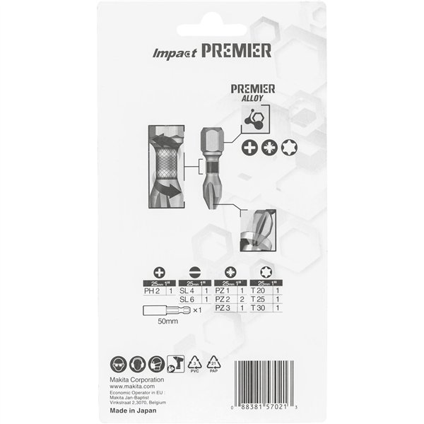 Makita E-03573 Torsion Bit-Set 11 pz.