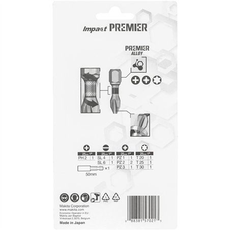 Makita E-03573 Torsion Bit-Set 11 pz.