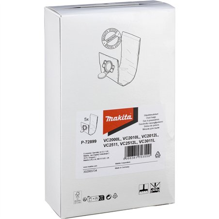 Makita P-72899 sacchetto polvere L 5 pz.