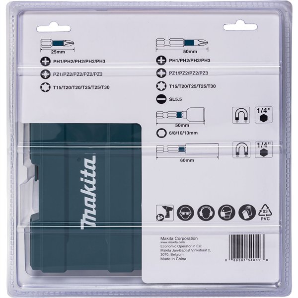 Makita B-66880 Impact Black Bit-Set 35 pz.