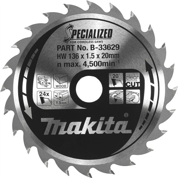 Makita B-33897 set lame 136x20x16Z+24Z