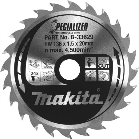 Makita B-33897 set lame 136x20x16Z+24Z