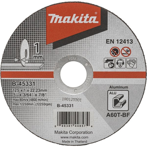 Makita B-45331 disco da taglio 125x1mm Alu