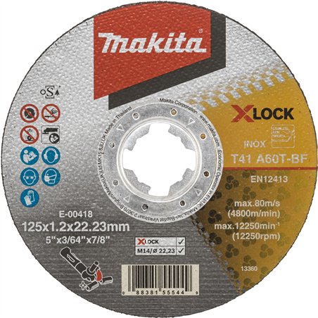 Makita E-00418 disco da taglio 125x1,2mm INOX