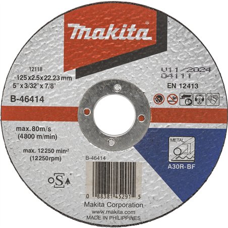 Makita B-46414 disco da tagl. 125x2,5mm acciaio