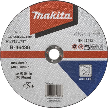 Makita B-46436 disco da tagl. 230x2,5mm acciaio