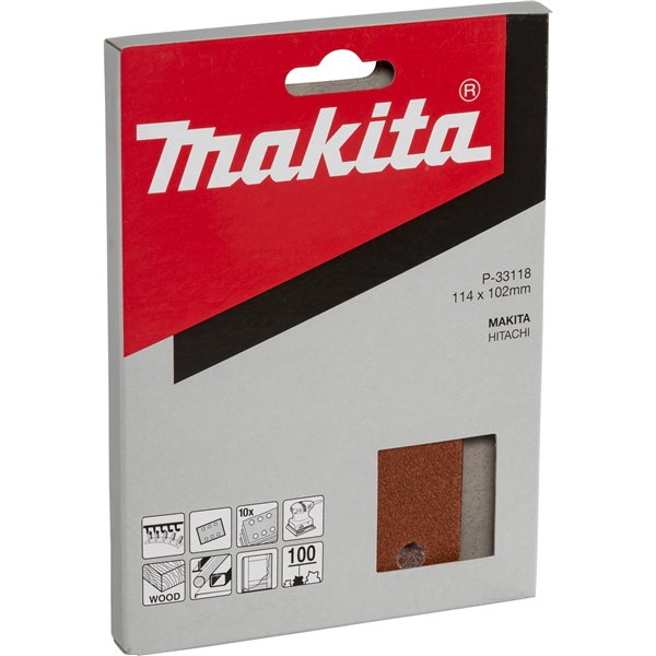 Makita P-33118 carta abrasiva 102x114 GR.100