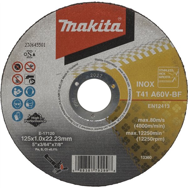 Makita disco da taglio INOX 125x1,0mm