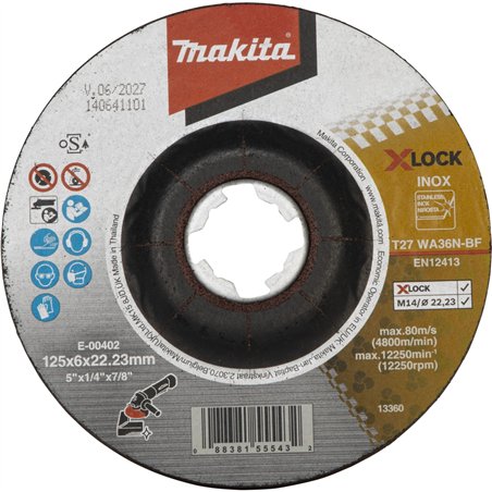 Makita disco abrasivo 125x6mm INOX