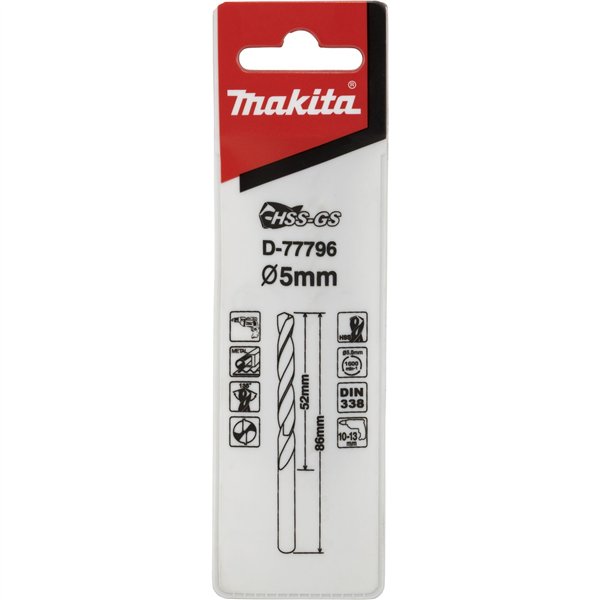 Makita punta per metallo HSS-GS 5,0x86mm