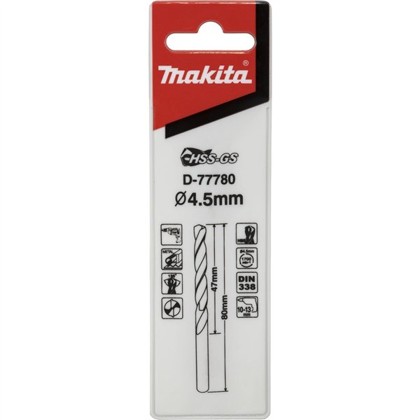 Makita punta per metallo HSS-GS 4,5x80mm
