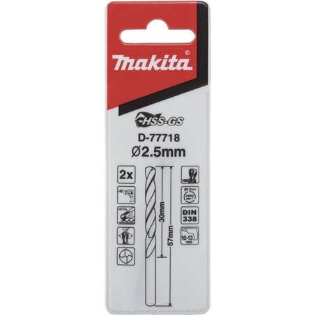 Makita punta per metallo HSS-GS 2,5x57mm