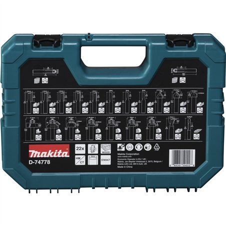 Makita set di frese 8mm 22 pz.