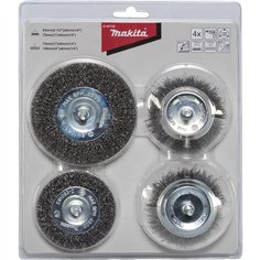 Makita set spazzola rotonda 4 pz acciaio