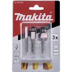 Makita set di frese 3 pz. 6mm