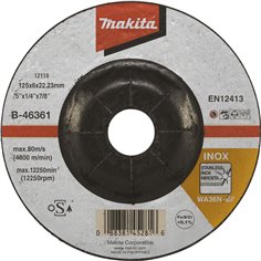Makita disco abrasivo 125x6mm INOX