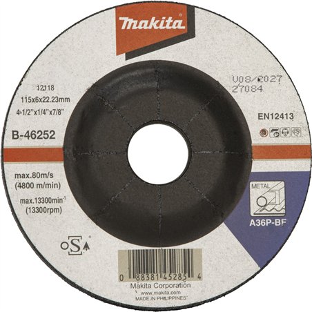 Makita disco abrasivo 115x6mm acciaio